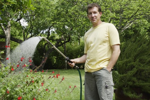 Outdoor living landscape design in Cranford backyard