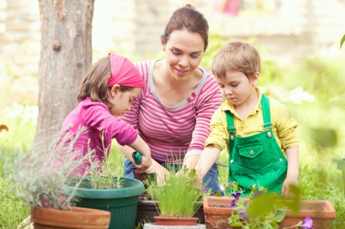 Professional lawn mowing service maintaining a Cranford property